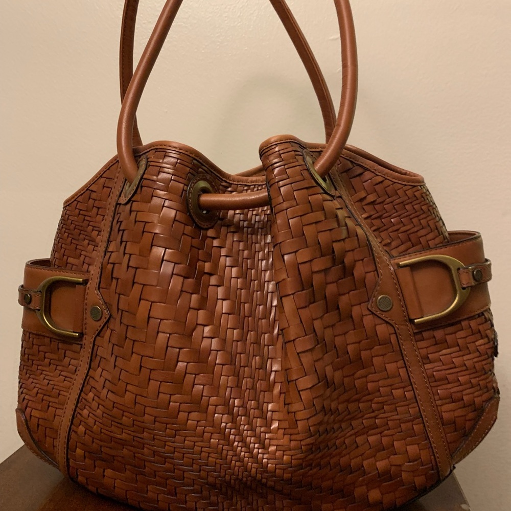 Cole Haan Genevieve Woven Leather Hobo Tote